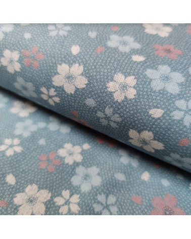 Japanese fabric. Sakura and Samekomon blue.