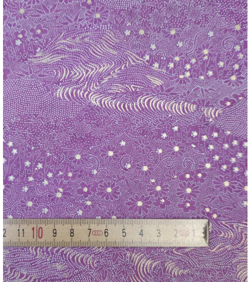 Chiyogami paper of traditional motifs in magenta