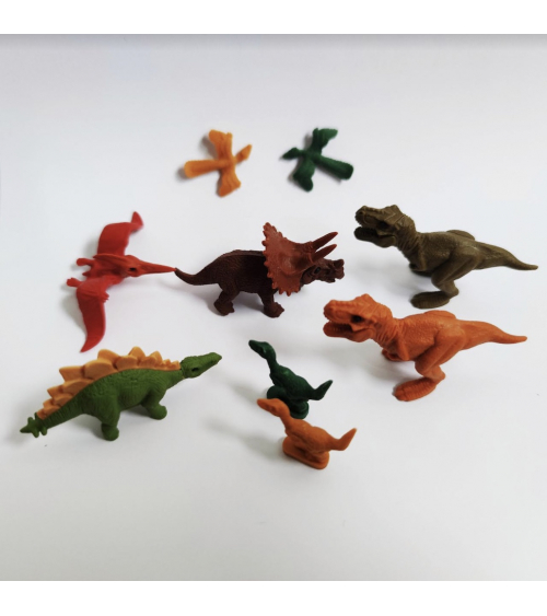 Japanese kawaii eraser blister IWAKO 'Dinosaurs'