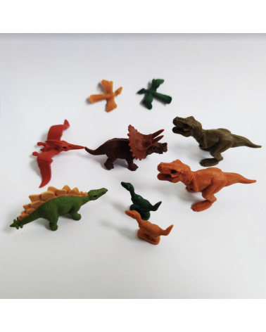 Blister gomas de borrar japonesas IWAKO dinosaurios