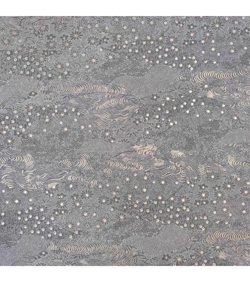 Chiyogami paper of traditional motifs in grey