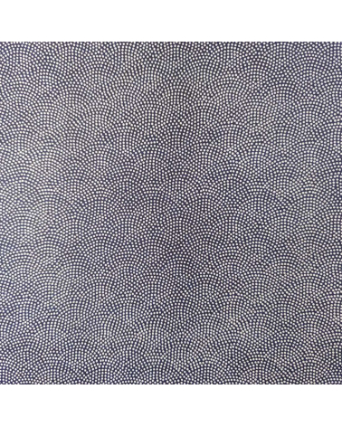Japanese Chiyogami paper with dotted samekomon on a navy blue background.