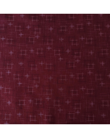 Japanese 100% cotton fabric "Igeta" (brocade) in burgundy