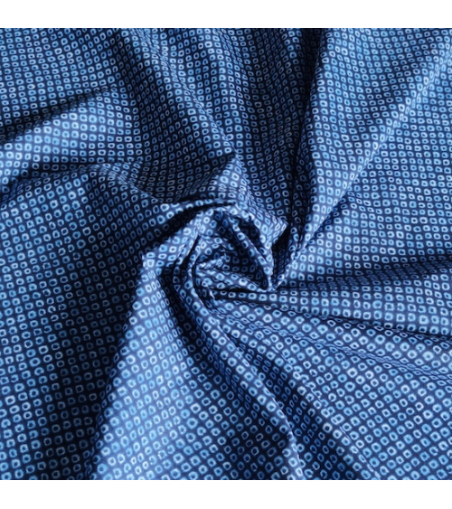 'Shibori kanoko' indigo blue Japanese fabric