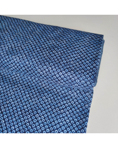 'Shibori kanoko' indigo blue Japanese fabric