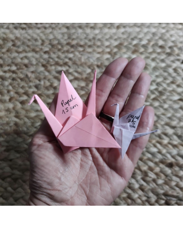20 handmade origami cranes. Two sizes.