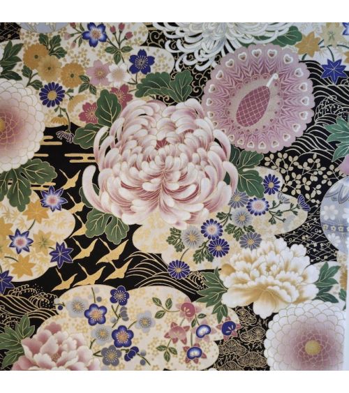 Japanese kiku fabric in pink tones.