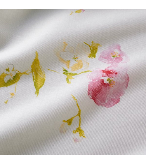 Tela NANI IRO "New Morning" en algodón-seda en blanco luminoso