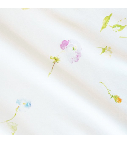 'New Morning' cotton-silk NANI IRO fabric in luminous white