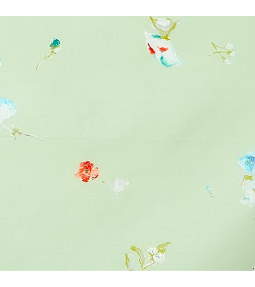 'New Morning' cotton-silk NANI IRO fabric in pale green
