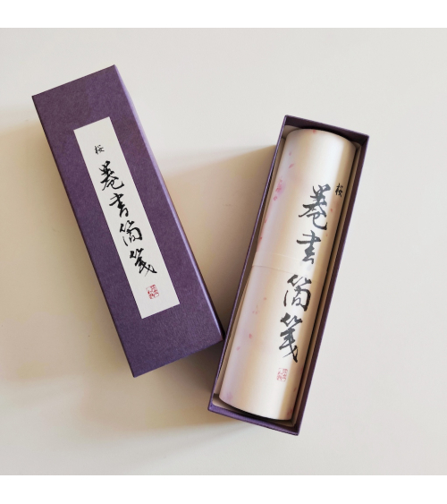 Caja regalo AWAGAMI con rollo de papel washi "Sakura"