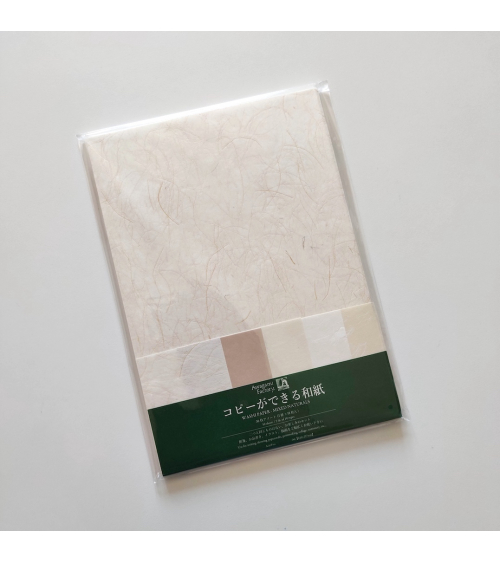 Japanese AWAGAMI washi paper 'Natural Mix' 50 sheets.