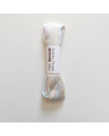 Sashiko (Japanese embroidery) thread 100m Variegated pastel 6 colors