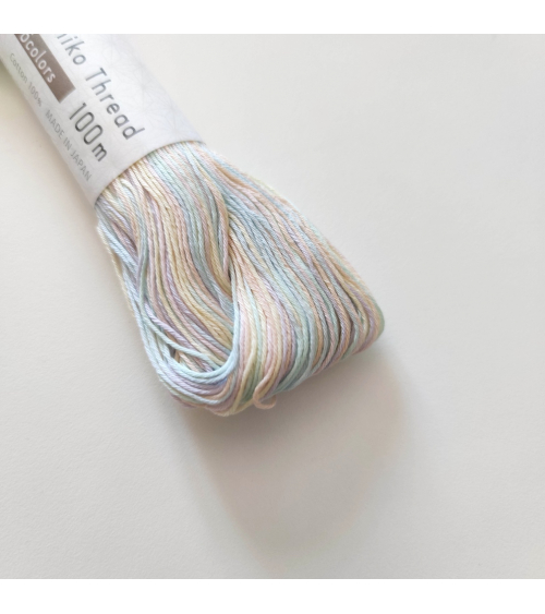 Sashiko (Japanese embroidery) thread 100m Variegated pastel 6 colors