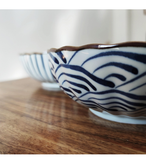 Hasami ceramic ramen set for two