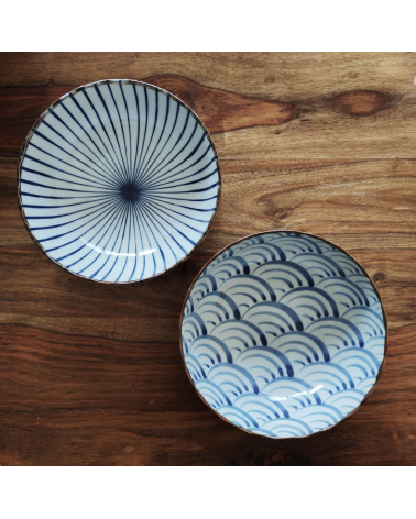 Hasami ceramic ramen set for two