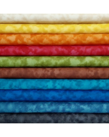 Fat quarter (50x55cm) bundle of 10 "nebula" japanese fabrics.