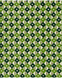 Papel Katazome con rombos en tonos verdes
