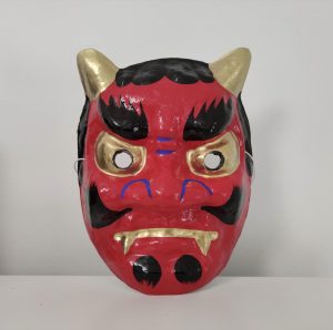 Tradicional máscara de Oni en papel maché, en japonerias.com